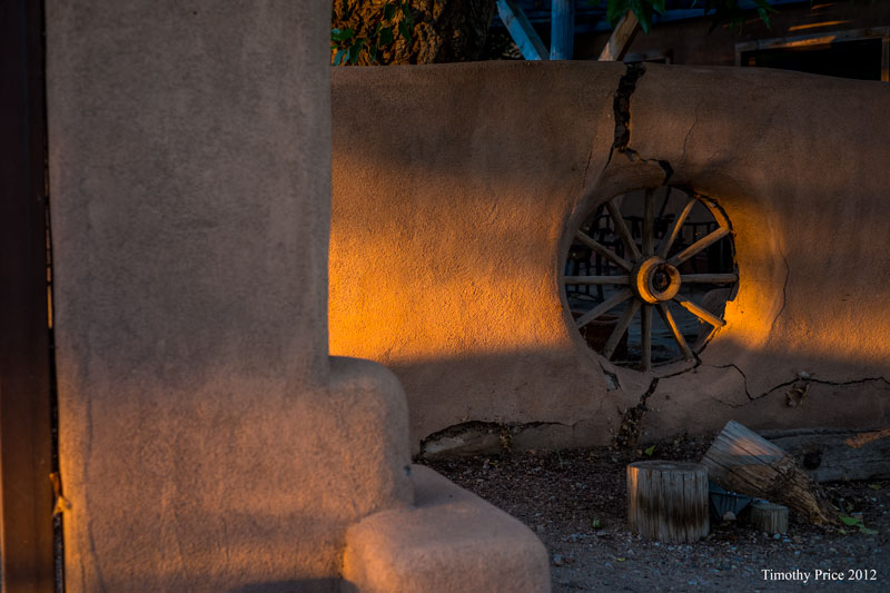 Low Sun On Wheel In Wall