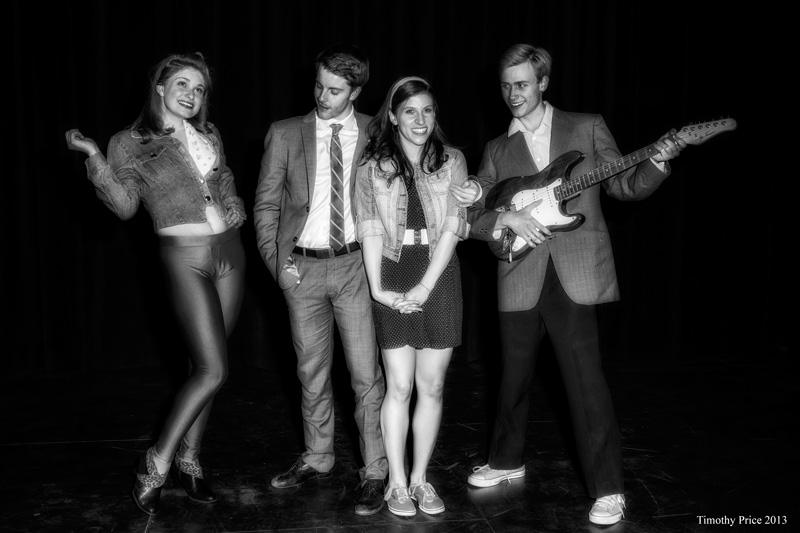 Devon Frieder  with cast of WeddingSinger